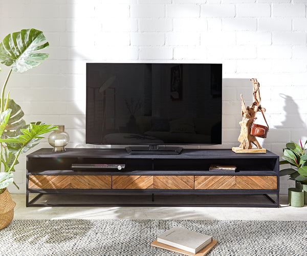 TV Stand Famke 200cm With Drawers Mango Wood
