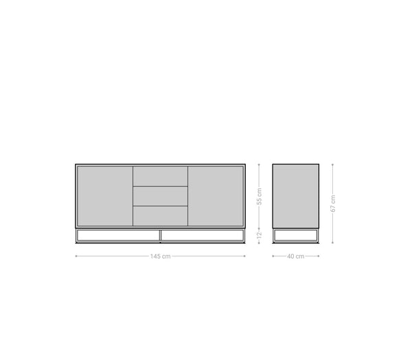 Sideboard Famke 145cm With Drawers Mango Wood