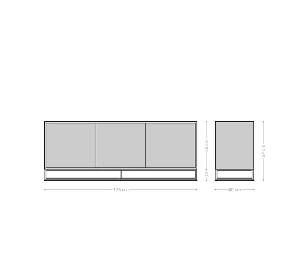 Sideboard Famke 175 cm Mango & Teak Wood
