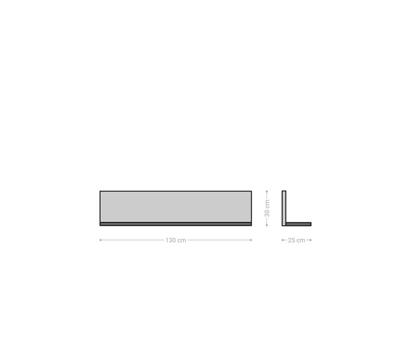 Wall Shelf Famke 130x25cm Mango Wood