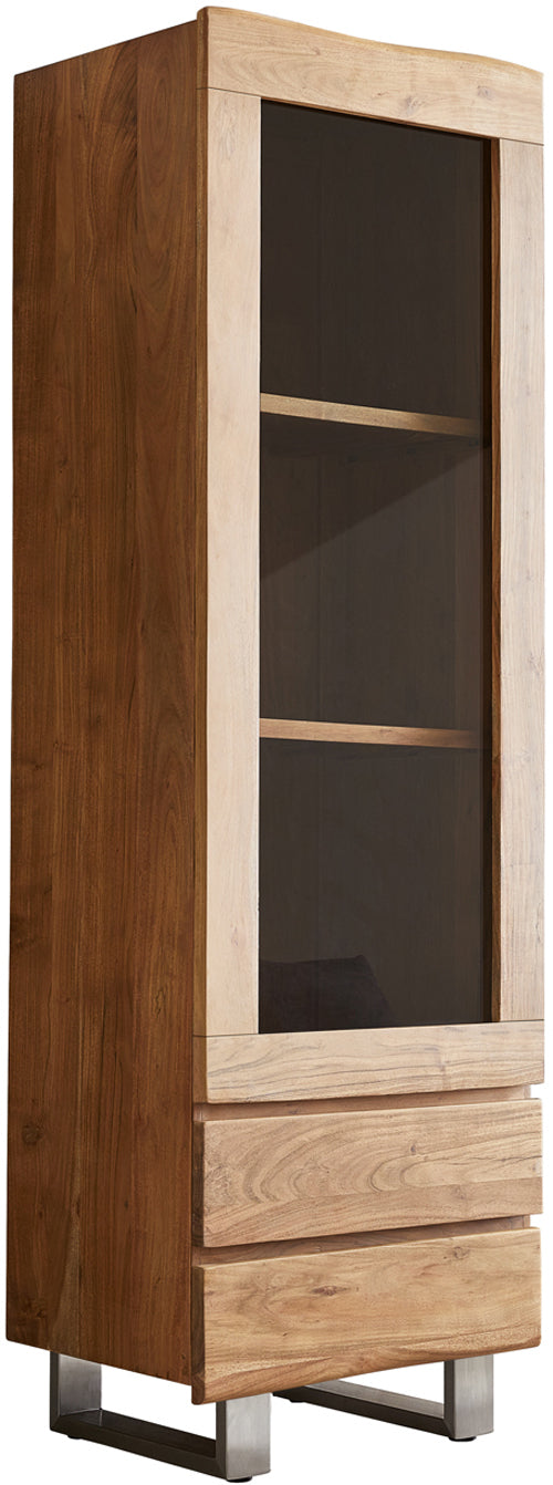 Display Cabinet Olympus Classic Live-Edge 60cm Acacia Wood Natural Tree Edge