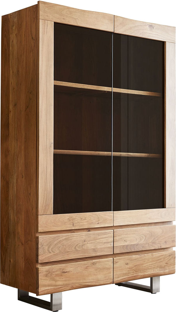 Display Cabinet Olympus Live-Edge 120cm Acacia Wood Natural Tree Edge