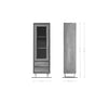 Display Cabinet Olympus Live-Edge 60cm Acacia Wood Natural Straight Edge