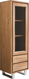 Display Cabinet Olympus Live-Edge 60cm Acacia Wood Natural Straight Edge