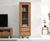 Display Cabinet Olympus Live-Edge 60-120 cm Acacia Wood Natural Straight Edge