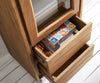 Display Cabinet Olympus Live-Edge 60cm Acacia Wood Natural Straight Edge