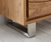 Display Cabinet Olympus Live-Edge 60-120 cm Acacia Wood Natural Straight Edge
