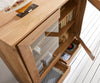 Display Cabinet Olympus Live-Edge 60-120 cm Acacia Wood Natural Straight Edge