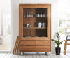 Display Cabinet Olympus Live-Edge 60-120 cm Acacia Wood Natural Straight Edge