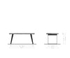 Dining Table Olympus Live Edge 180cm Acacia Wood Brown Slanted Frame Steel 55mm Top