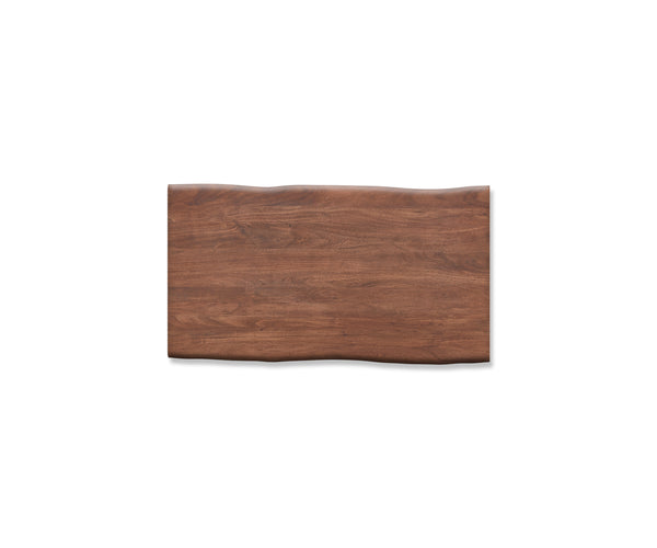 Dining Table Olympus Live Edge 180cm Acacia Wood Brown Slanted Frame Steel 55mm Top