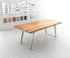 Dining Table Olympus Live Edge Acacia Wood Natural Slanted Frame Steel 140-300cm