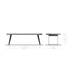 Dining Table Olympus Live Edge 260cm Acacia Wood Natural Slanted Frame Steel 55mm Top