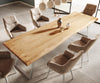 Dining Table Olympus Live Edge 300cm Acacia Wood Natural Slanted Frame Steel 55mm Top