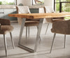 Dining Table Olympus Live Edge 300cm Acacia Wood Natural Slanted Frame Steel 55mm Top