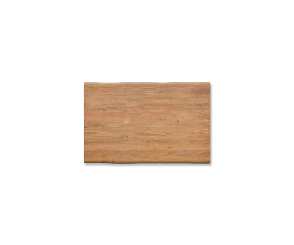 Dining Table Olympus Live Edge 140cm Acacia Wood Natural Slanted Frame Steel 35mm Top