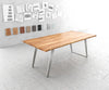 Dining Table Olympus Live Edge Acacia Wood Natural Slanted Frame Steel 140-300cm