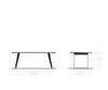 Dining Table Olympus Live Edge 200cm Acacia Wood Brown Slanted Frame Steel 35mm Top