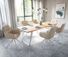Dining Table Olympus Live Edge Acacia Wood Natural Slanted Frame Steel 140-300cm