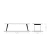 Dining Table Olympus Live Edge 260cm Acacia Wood Natural Slanted Frame Steel 35mm Top