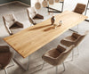 Dining Table Olympus Live Edge 300cm Acacia Wood Natural Slanted Frame Steel 35mm Top