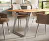 Dining Table Olympus Live Edge 300cm Acacia Wood Natural Slanted Frame Steel 35mm Top
