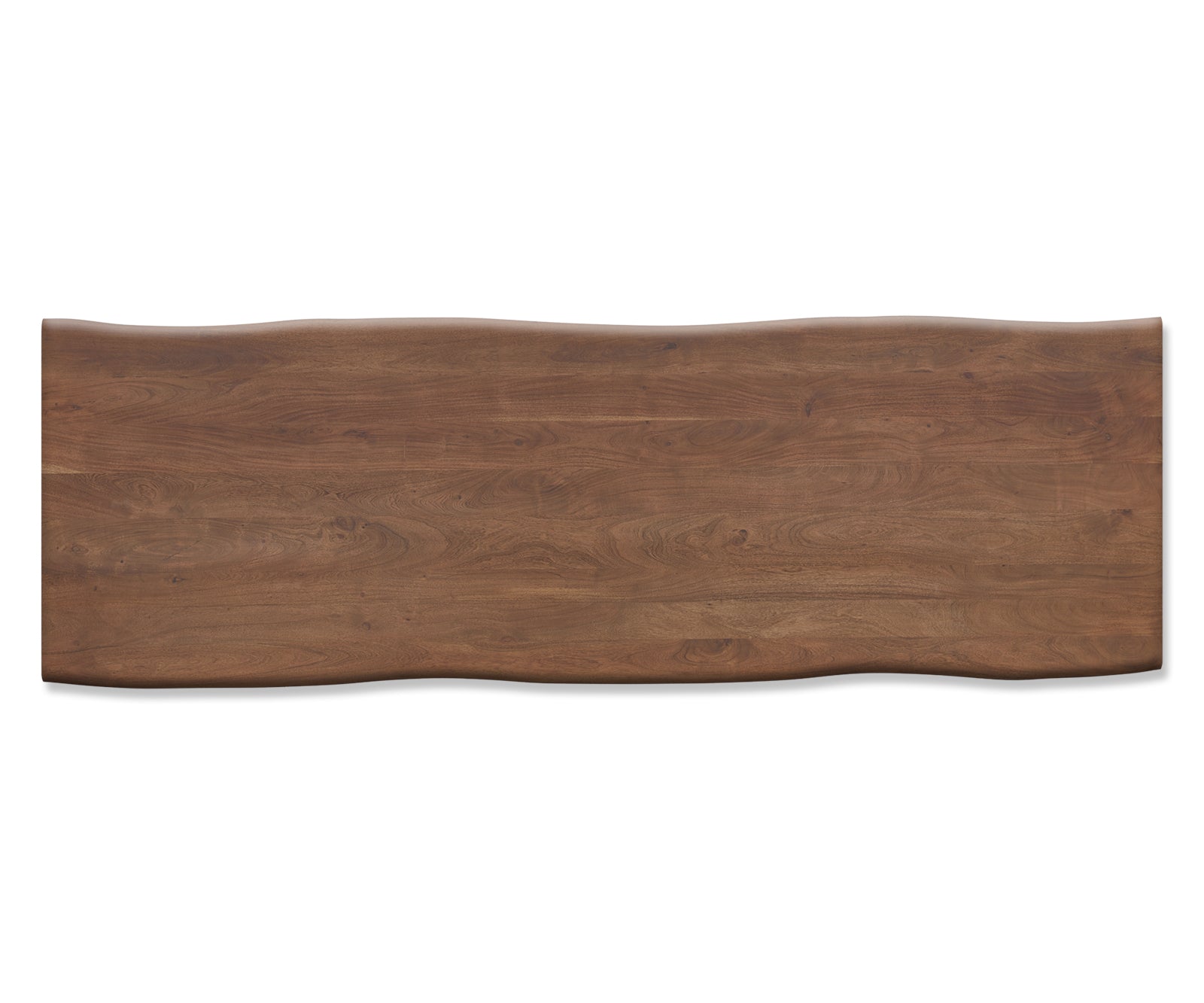 Dining Table Olympus Live Edge 300cm Acacia Wood Brown Slanted Frame Steel 35mm Top