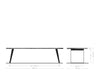Dining Table Olympus Live Edge 300cm Acacia Wood Brown Slanted Frame Steel 35mm Top