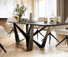 Dining Table Aurora 300cm Ceramic Brown Spider Frame Black