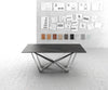 Dining Table Aurora 200cm Ceramic Noir Desir Brown Spider Frame Steel