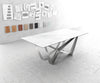 Dining Table Aurora Ceramic White Spider Frame Steel 200-300cm