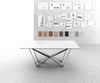 Dining Table Aurora 200cm Ceramic Statuarietto White Spider Frame Steel