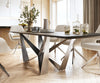 Dining Table Aurora 300cm Ceramic Noir Desir Brown Spider Frame Steel