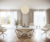 Dining Table Aurora 300cm Ceramic Statuarietto White Spider Frame Steel