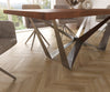 Dining Table Olympus 200x100cm Acacia Wood Brown Spider Frame Steel