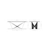Dining Table Olympus 200x100cm Acacia Wood Brown Spider Frame Steel