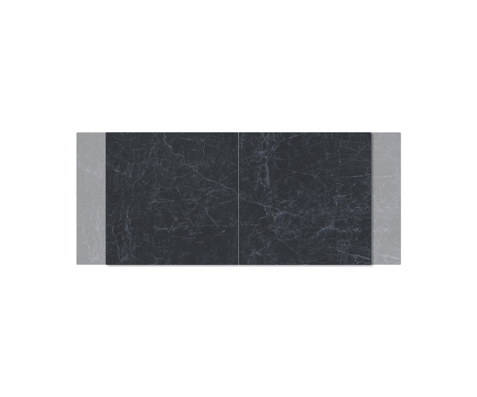 Dining Table Aurora Extendable 180-220cm Ceramic Anthracite Cross Frame Black