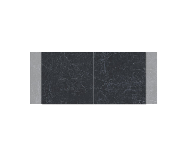 Dining Table Aurora Extendable 180-220cm Ceramic Anthracite Cross Frame Black