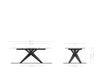 Dining Table Aurora Extendable 180-220cm Ceramic Anthracite Cross Frame Black