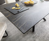 Dining Table Aurora 200cm Ceramic Brown Cross Frame Black