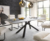 Dining Table Aurora 200cm Ceramic Brown Cross Frame Black