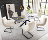 Dining Table Aurora 200cm Ceramic Brown Cross Frame Black