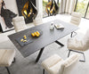 Dining Table Aurora 200cm Ceramic Brown Cross Frame Black