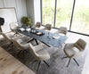 Dining Table Aurora 300cm Ceramic Nero Greco Anthracite Cross Frame Black
