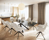Dining Table Aurora Ceramic Brown Cross Frame Black 200-300cm