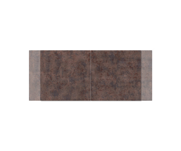 Extendable Dining Table Aurora 180-220x90cm Glass Brown Cross Frame Silver