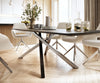 Dining Table Aurora Ceramic Brown Cross Frame Steel 200-300cm