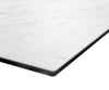 Dining Table Aurora 200cm Ceramic Statuarietto White V-Frame Black