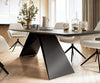 Dining Table Aurora 300cm Ceramic Brown V Frame Black