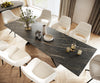 Dining Table Aurora 300cm Ceramic Brown V Frame Black
